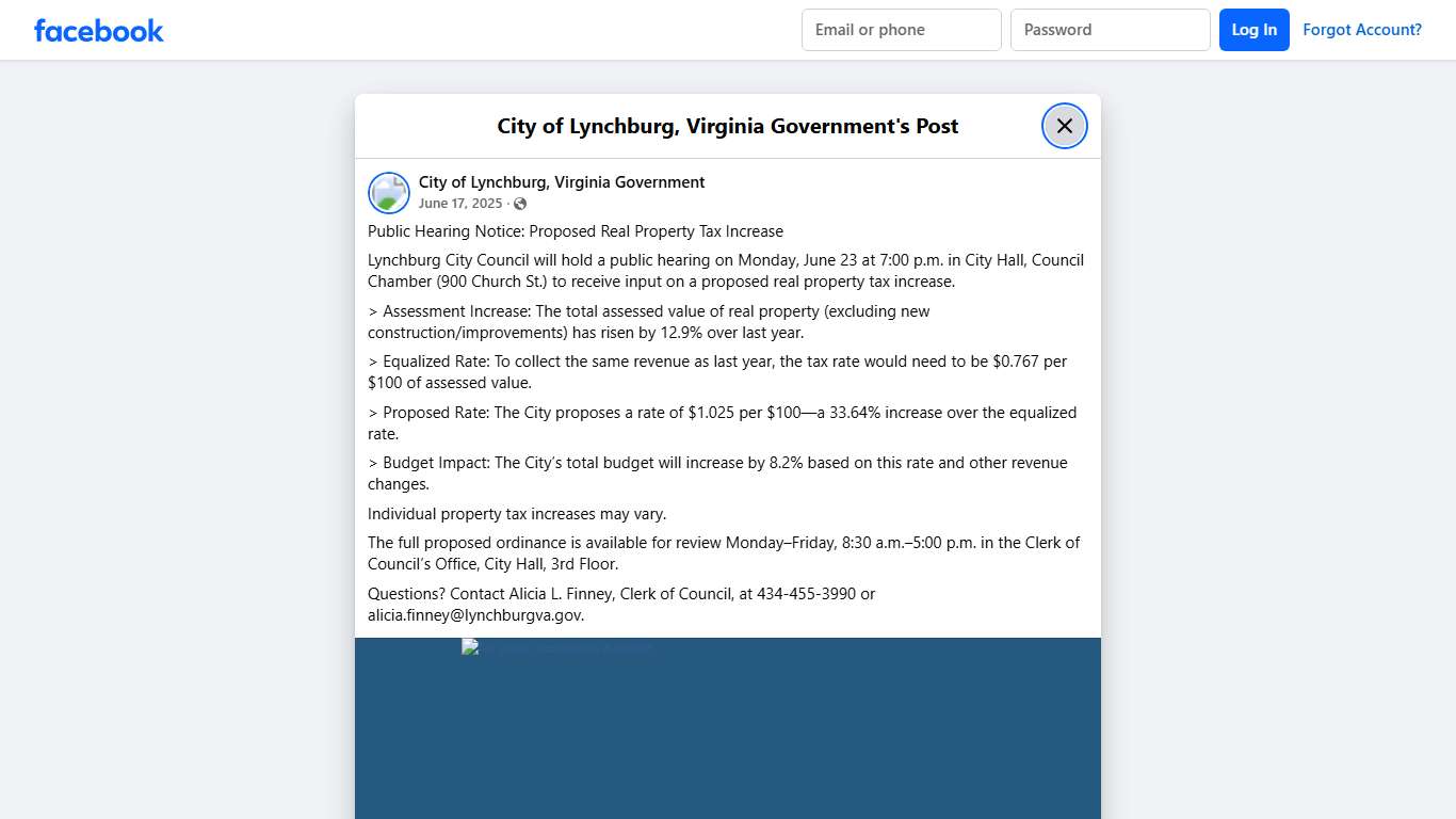 Public Hearing... - City of Lynchburg, Virginia Government Facebook
